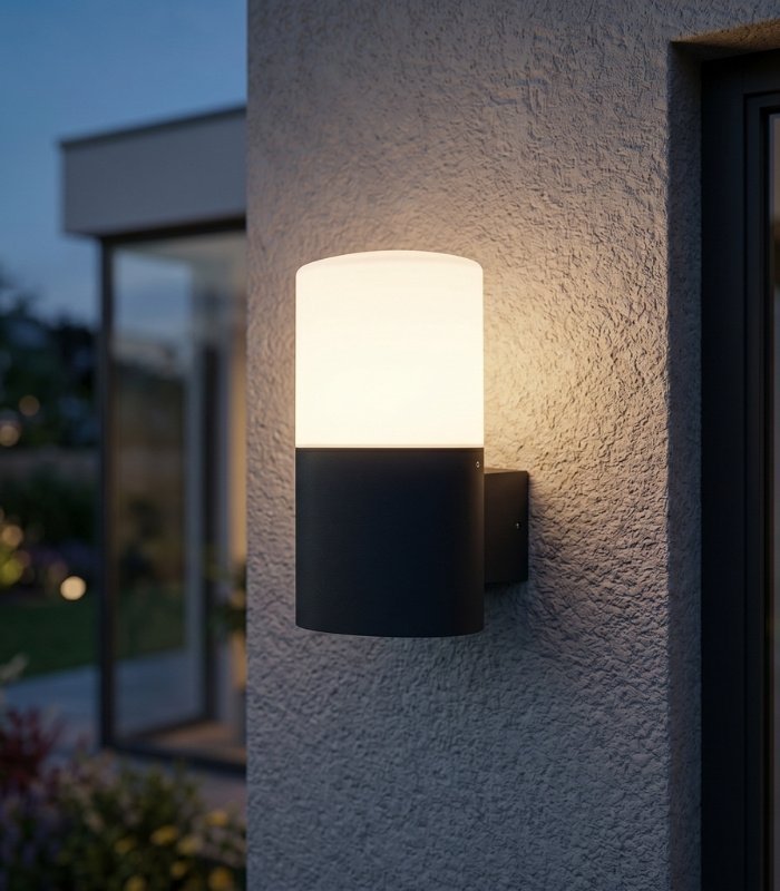 Imagén principal Aplique de pared exterior en aluminio gris oscuro E27 IP44 - Imagen 1