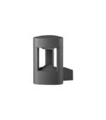 Aplique de pared exterior GX53 IP44 gris oscuro aluminio 200mm - Imagen 2
