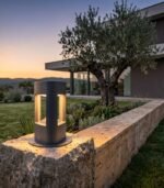 Sobremuro exterior GX53 IP44 gris oscuro 200mm aluminio
