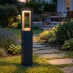 Baliza exterior GX53 IP44 gris oscuro 800mm aluminio