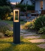 Baliza exterior GX53 IP44 gris oscuro 800mm aluminio