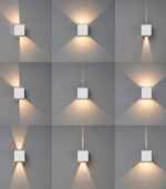 Aplique de pared LED exterior 6.5W 3000K IP54 ajustable doble emisión blanco