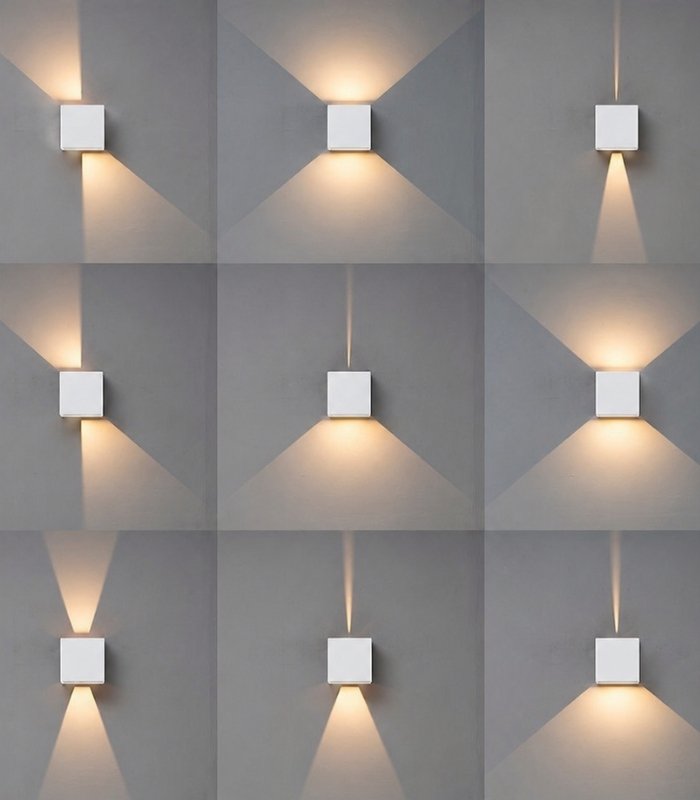 aplique_pared_led_exterior_6_5w_3000k_ip54_ajustable_doble_emision_blanco_3 Aplique de pared LED exterior 6.5W 3000K IP54 ajustable doble emisión blanco - Imagen 1
