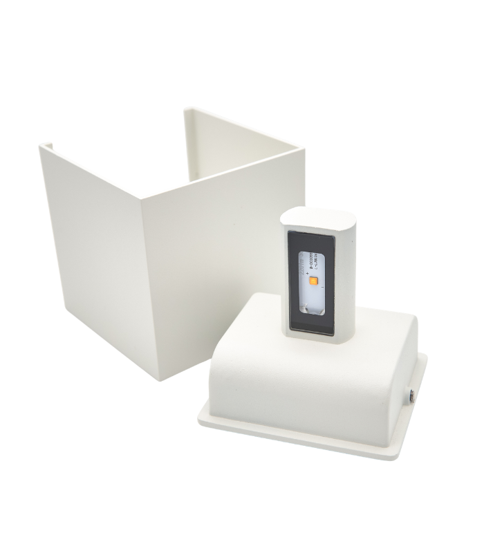 Aplique de pared LED exterior 6.5W 3000K IP54 ajustable doble emisión blanco - Imagen 9