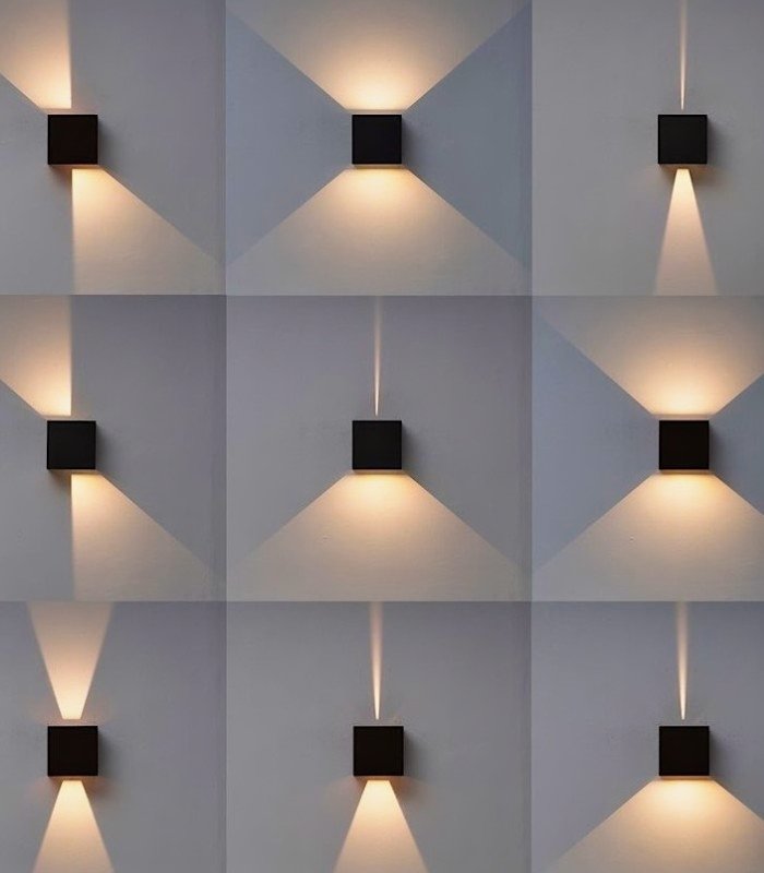 Aplique de pared LED exterior 6.5W 3000K IP54 ajustable doble emisión gris - Imagen 3