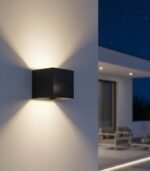 Aplique de pared LED exterior 6.5W 3000K IP54 ajustable doble emisión gris