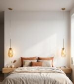 Lámpara colgante cristal ámbar E27 IP20 diseño moderno Ø170 - Imagen 2