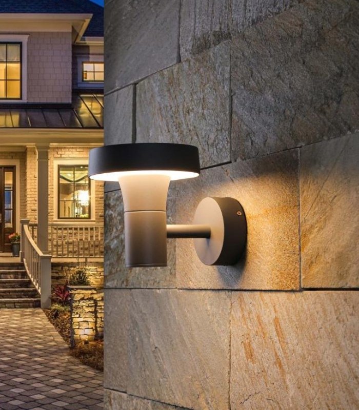 aplique_pared_led_exterior_12_5w_3000k_ip65_500lm_gris_oscuro_1 Aplique de pared LED exterior 12.5W 3000K IP65 500lm gris oscuro - Imagen 1
