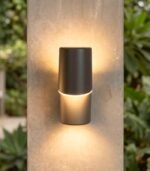 Aplique de pared LED exterior 13W 3000K IP65 370lm 280º gris oscuro