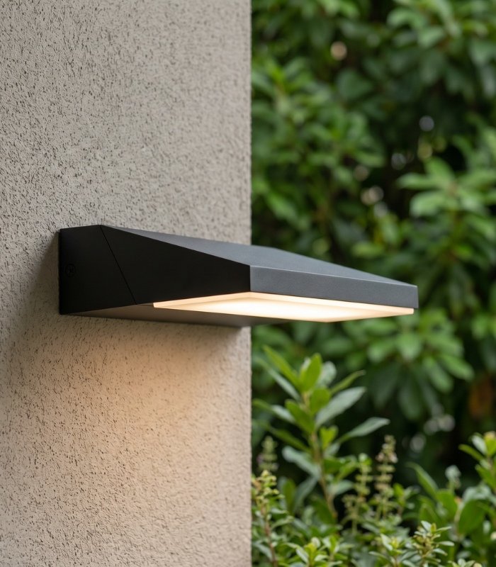 Aplique de pared LED exterior 13W 3000K IP65 490lm gris oscuro - Imagen 1
