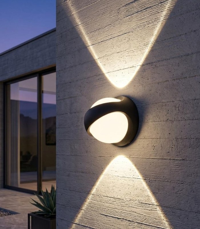 aplique_pared_led_exterior_13w_3000k_ip65_700lm_gris_oscuro_1 Aplique de pared LED exterior 13W 4000K IP65 750lm gris oscuro - Imagen 1