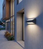 Aplique de pared LED exterior 13W 3000K IP65 960lm doble emisión gris oscuro