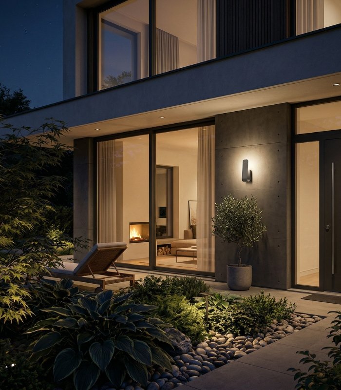 aplique_pared_led_exterior_7w_3000k_ip65_530lm_gris_oscuro_1 Aplique de pared LED exterior 7W 3000K IP65 530lm gris oscuro - Imagen 1