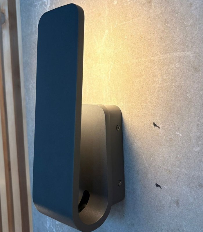 Aplique de pared LED exterior 7W 3000K IP65 530lm gris oscuro - Imagen 2