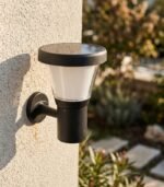 Aplique solar LED exterior 4.5W IP65 250lm pared negro