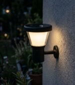 Aplique solar LED exterior 4.5W IP65 250lm pared negro - Imagen 2