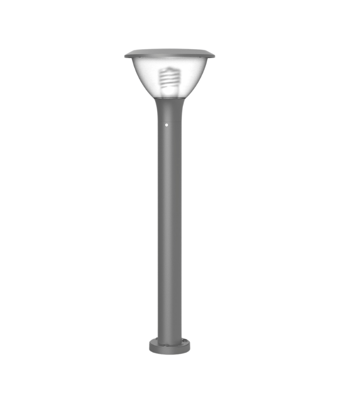 Baliza de jardín exterior E27 IP54 800mm aluminio gris oscuro - Imagen 2