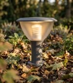 Baliza de jardín exterior E27 IP54 aluminio gris oscuro