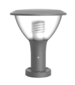 Baliza de jardín exterior E27 IP54 aluminio gris oscuro - Imagen 3