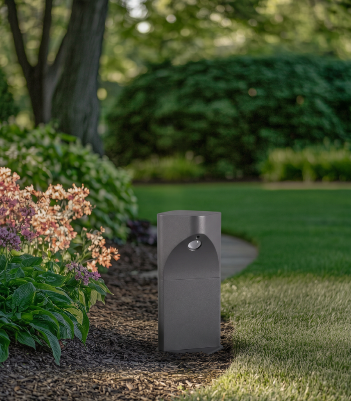 baliza_jardin_led_11w_3000k_ip65_aluminio_gris_oscuro_1 Baliza de jardín exterior LED 11W 3000K 740lm IP65 aluminio gris oscuro 300mm - Imagen 1