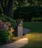 Baliza de jardín exterior LED 11W 3000K 740lm IP65 aluminio gris oscuro 300mm - Imagen 3
