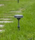 Baliza de jardín exterior LED 12.5W 3000K 445lm IP65 aluminio gris oscuro con pincho - Imagen 2