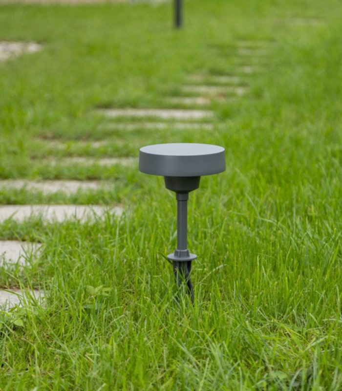Baliza de jardín exterior LED 12.5W 3000K 445lm IP65 aluminio gris oscuro con pincho - Imagen 2
