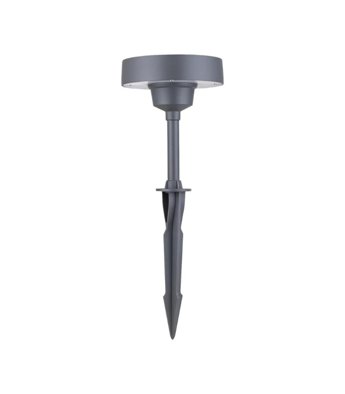 Baliza de jardín exterior LED 12.5W 3000K 445lm IP65 aluminio gris oscuro con pincho - Imagen 3