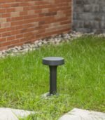 Baliza de jardín exterior LED 12.5W 3000K 600lm IP65 aluminio gris oscuro 300mm - Imagen 3