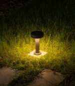 Baliza de jardín exterior LED 12.5W 3000K 600lm IP65 aluminio gris oscuro 300mm