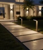 Baliza de jardín exterior LED 7W 3000K 270lm IP54 aluminio gris oscuro 500mm