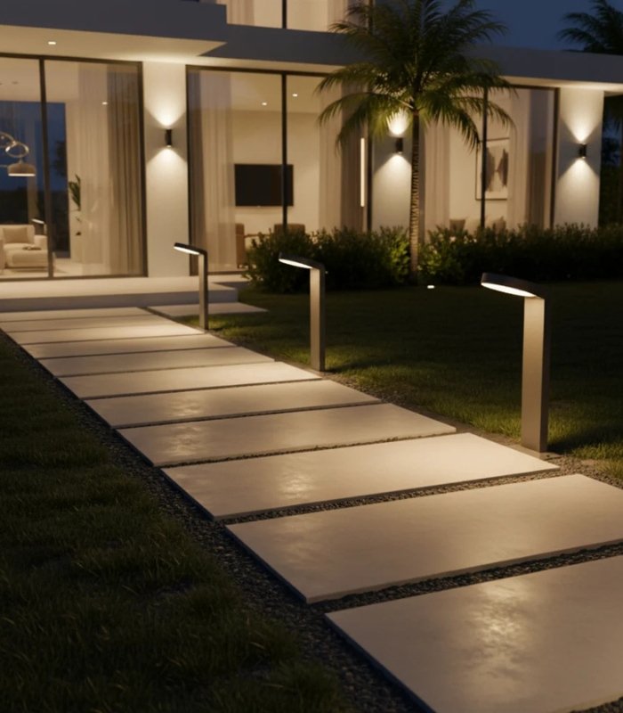 baliza_jardin_led_7w_3000k_270lm_ip54_500mm_aluminio_1 Baliza de jardín exterior LED 7W 3000K 270lm IP54 aluminio gris oscuro 500mm - Imagen 1