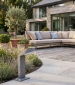 Baliza de jardín exterior LED 7W 3000K 270lm IP54 aluminio gris oscuro