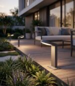 Baliza de jardín exterior LED 7W 3000K 270lm IP54 aluminio gris oscuro - Imagen 3