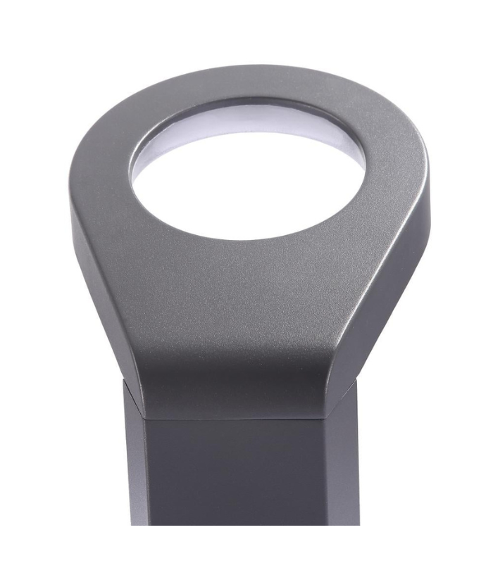 Baliza de jardín exterior LED 7W 3000K 270lm IP54 aluminio gris oscuro - Imagen 5