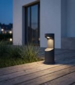 Baliza de jardín exterior LED 8.5W 3000K 500lm IP65 aluminio gris oscuro 300mm - Imagen 4