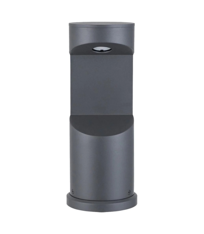 Baliza de jardín exterior LED 8.5W 3000K 500lm IP65 aluminio gris oscuro 300mm - Imagen 2