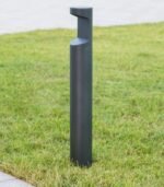 Baliza de jardín exterior LED 8.5W 3000K 500lm IP65 aluminio gris oscuro 800mm