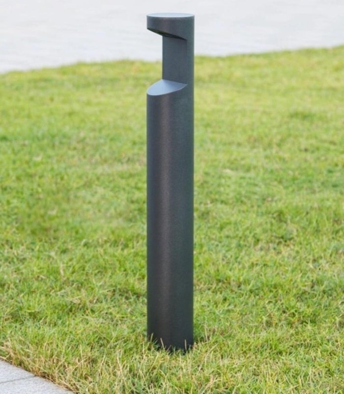 baliza_jardin_led_8_5w_3000k_500lm_ip65_800mm_1 Baliza de jardín exterior LED 8.5W 3000K 500lm IP65 aluminio gris oscuro 800mm - Imagen 1