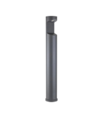 Baliza de jardín exterior LED 8.5W 3000K 500lm IP65 aluminio gris oscuro 800mm - Imagen 2
