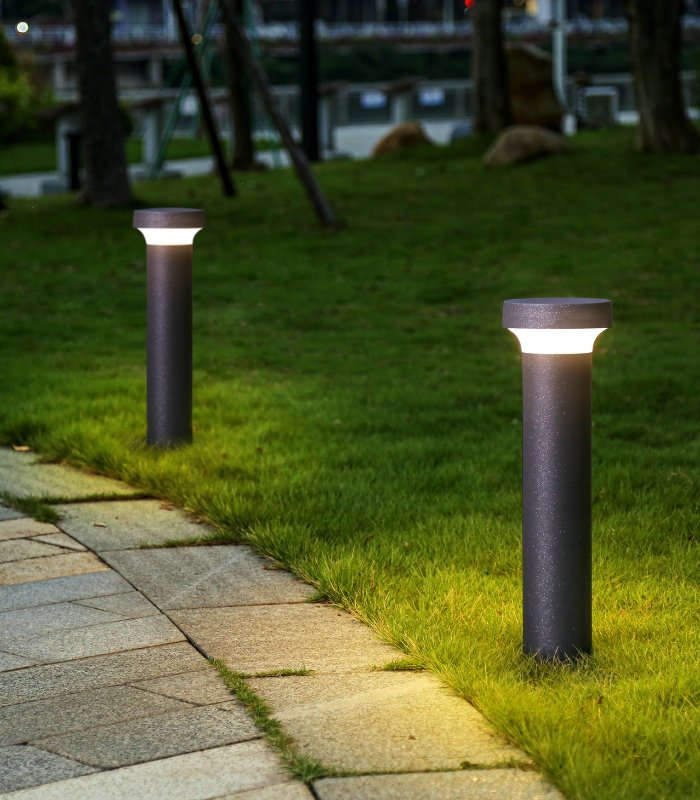 Baliza LED exterior 12.5W 3000K 790lm IP65 gris oscuro 60cm - Imagen 2