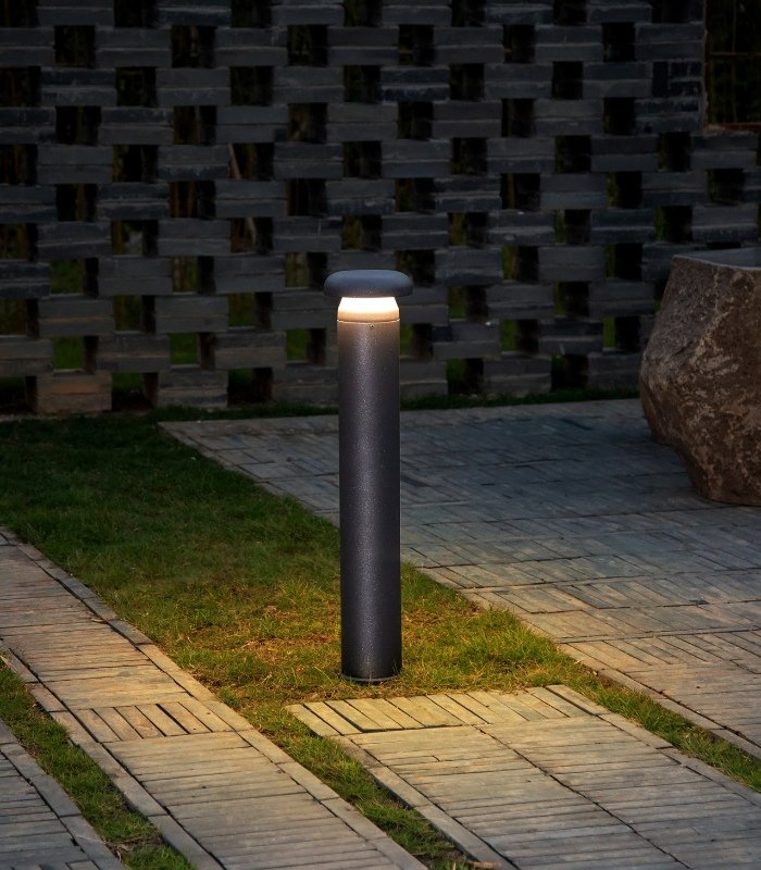 Baliza LED exterior 13W 3000K 220lm IP54 gris oscuro 60cm - Imagen 2