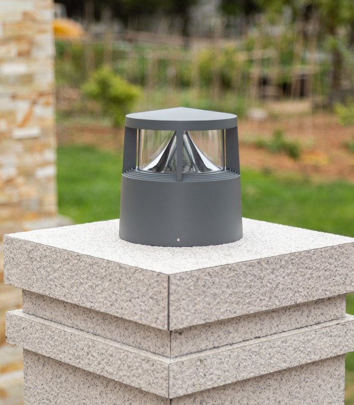 baliza_led_exterior_13w_3000k_ip65_1 La baliza sobremuro de jardín exterior 13W 3000K 590lm IP65 gris oscuro - Imagen 1