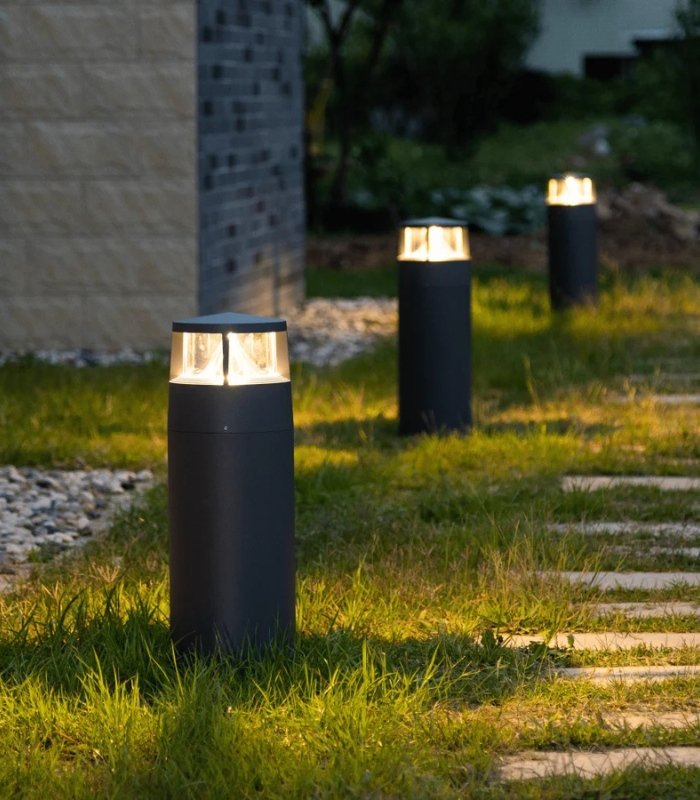 Baliza LED exterior 13W 3000K 590lm IP65 gris oscuro 60cm - Imagen 2