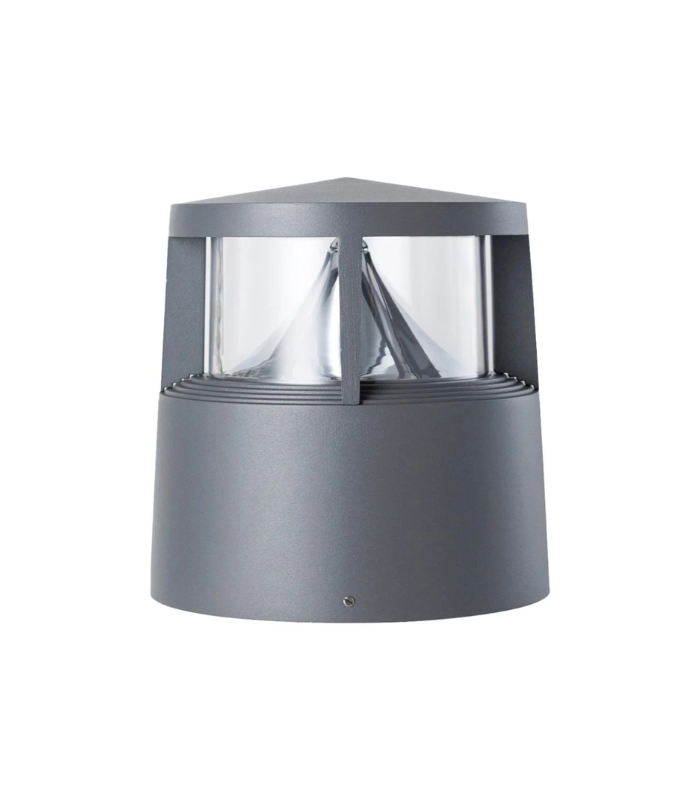 La baliza sobremuro de jardín exterior 13W 3000K 590lm IP65 gris oscuro - Imagen 3