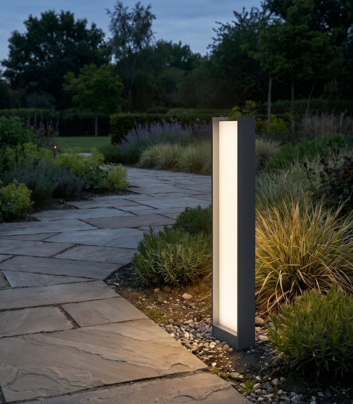 Baliza LED exterior 20W 3000K 570lm IP65 gris oscuro 80cm - Imagen 1