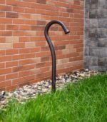 Baliza LED exterior 7W 3000K 200lm IP54 gris oscuro 80cm curva - Imagen 2