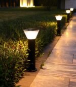 Baliza solar LED exterior 4.5W IP65 250lm gris oscuro 80cm