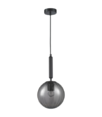 Lámpara colgante cristal ahumado gris y negro E27 IP20 diseño moderno Ø200 - Imagen 2
