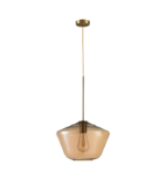 Lámpara colgante cristal ámbar E27 IP20 diseño moderno Ø230 - Imagen 3